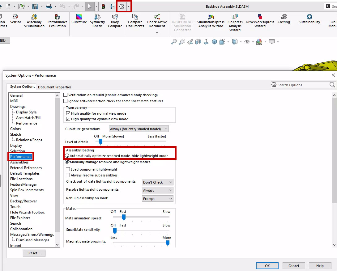 Automatically Optimized resolved mode